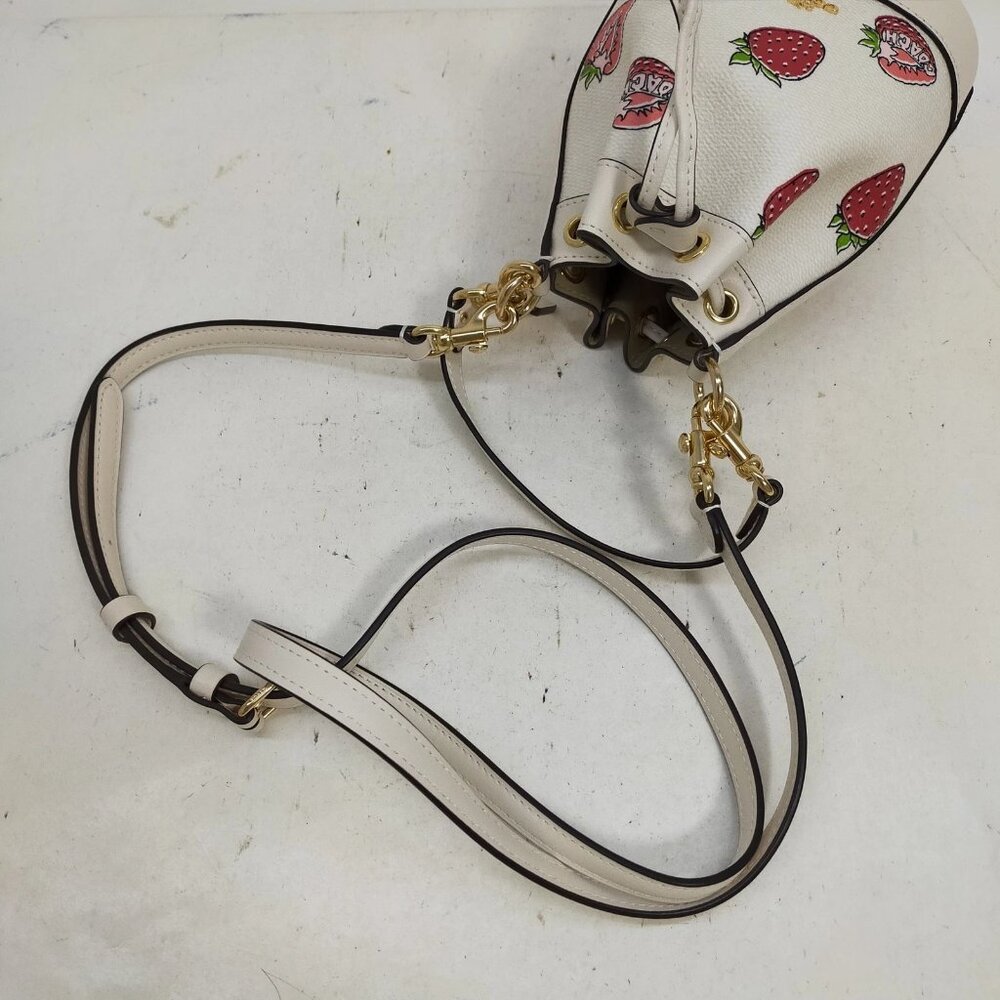 Authentic  COACH Shoulder Bag White PVC mn192-121725 - Picture 7 of 16